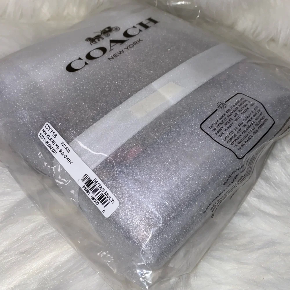Coach Cherry 🍒 print signature Klare mini purse New - Picture 15 of 15